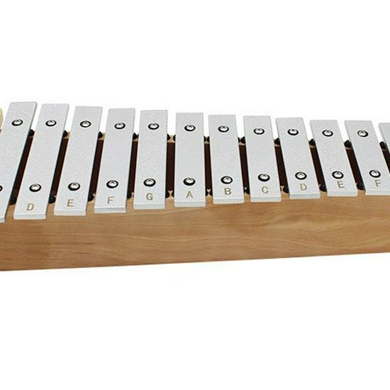 13-Tone Aluminum Plate Glockenspiel for Children - Professional Hand-Knocked Beechwood Musical Instrument and Teaching Aid.