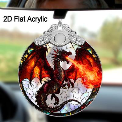 1pc Dragon Acrylic Sun Catcher, Car/Bag/Keychain Pendant, Holiday Tree Ornament & Gift Exchange Idea