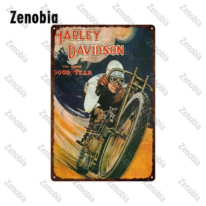 Vintage Motorcycle Metal Tin Sign Wall Art 20x30cm