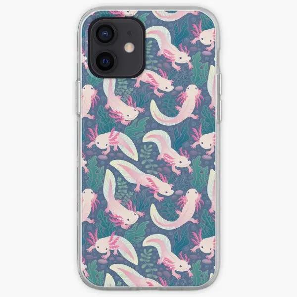 

Прочный чехол для iPhone с аксолотлями Персонализируемый чехол для телефона для iPhone 11 12 13 14 Pro Max Mini X XS XR Max 6 6S 7 8 Plus Печать Мягкий iPhone 16 Plus