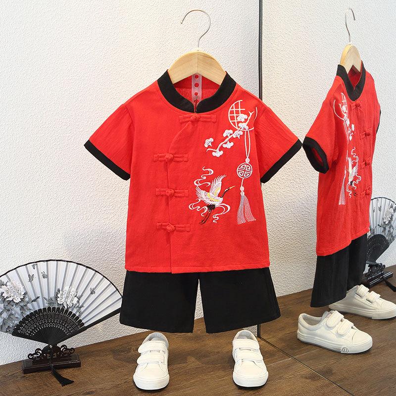 Children's National Studies Hanbok Boys Summer Chinese Style Performance Clothes Girls Hanbok Performance Tang Suit Ancient Style Baby Suit