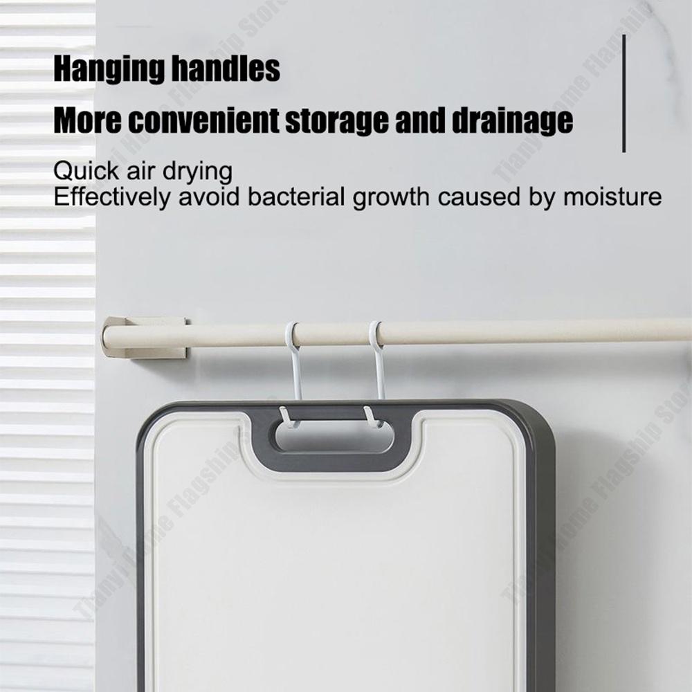 Antibakterielles Schneidebrett Verdicktes Doppelseitiges Hackbrett Heimküche Kratzfestes Edelstahl Teigbrett