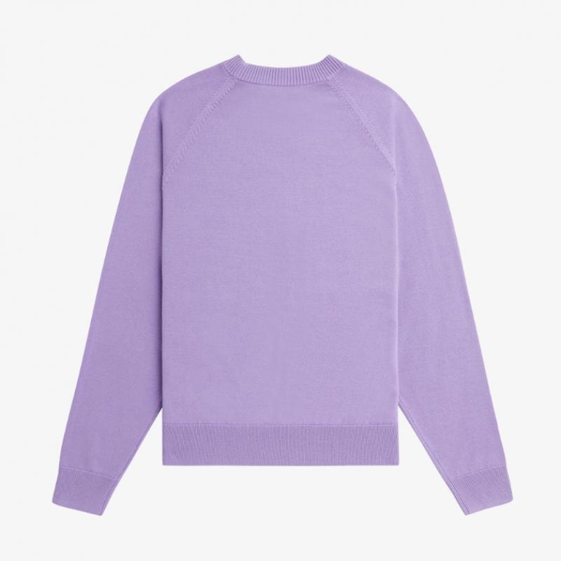 Fred Perry Womens Crew Neck Merino Wool Blended Knit  X19  Afpf2432117 X19