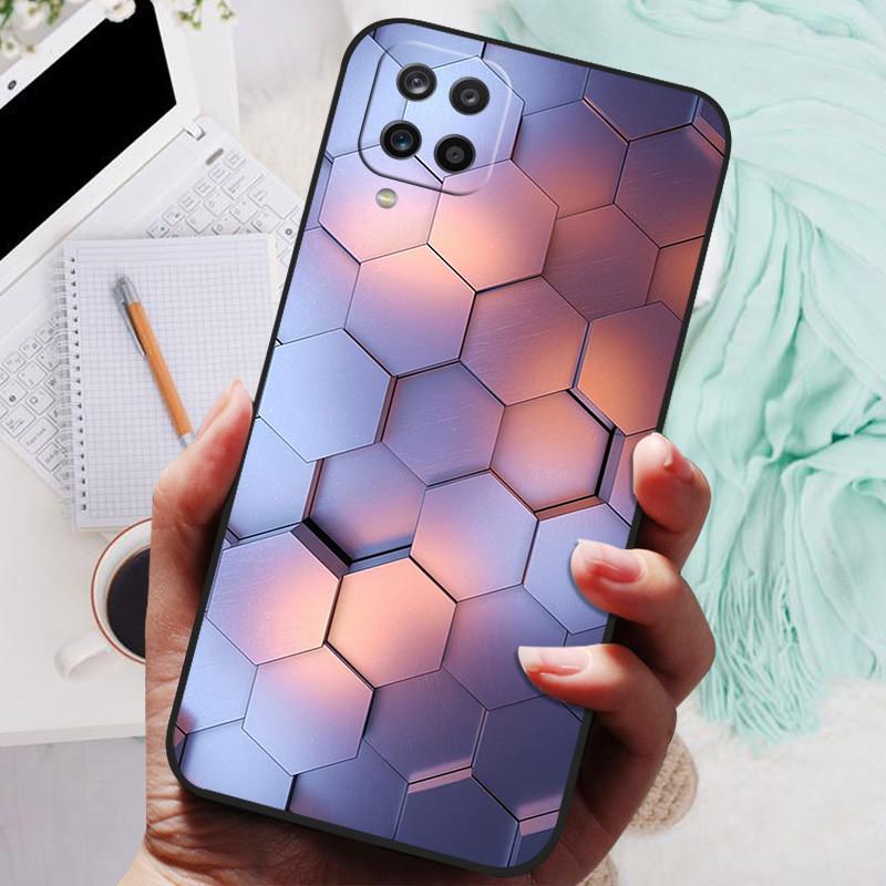 Für Samsung Galaxy A12 Hülle Silikon Luxus Katze Marmor Weiche Stoßstange Abdeckung für Samsung Galaxy M12 A12 Schutz Hüllen A M 12