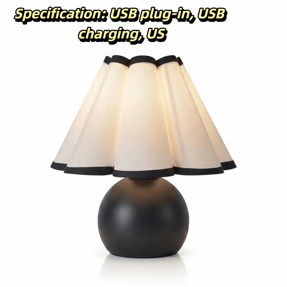 Brass Gold Table Lamp Walnut Wood Grain Night Light Shelves Ambient Night Light Living Room Decor