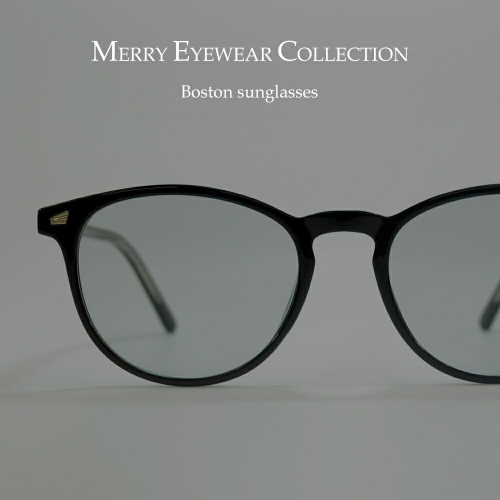[MERRY PLEASURE] Sunglasses, Fashion Glasses, Men's & Women's, Wellington, Boston, Round, Bosslington, Light Colored Lenses, Black, Brown, Gray,