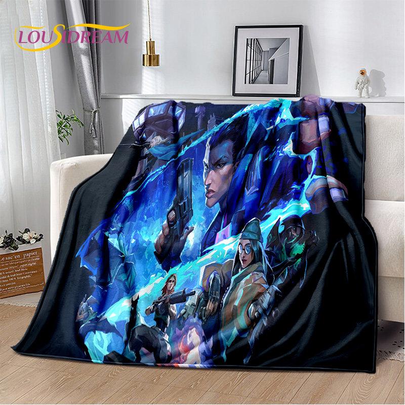 3D HD VALORANT Game Gamer Cartoon Soft Plush Blanket,Flannel Blanket Throw Blanket for Living Room Bedroom Bed Sofa Picnic Cover