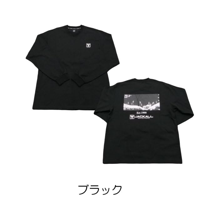 JACKALL Graphic Long Sleeve Tee, White, Size Small