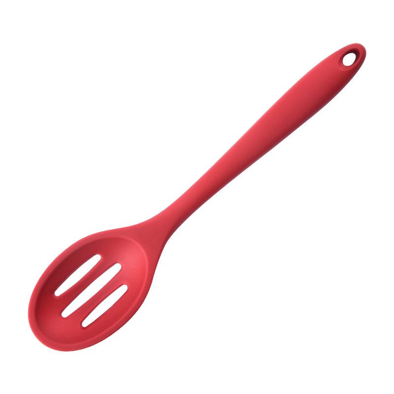 Large Integrated Silicone Kitchen Spoon Set: Slotted, Rice, and Salad Spoons - Hot Selling