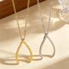Minimalistische Gabelbein-Anhänger-Halskette Einfacher Glücksbringer Schmuck