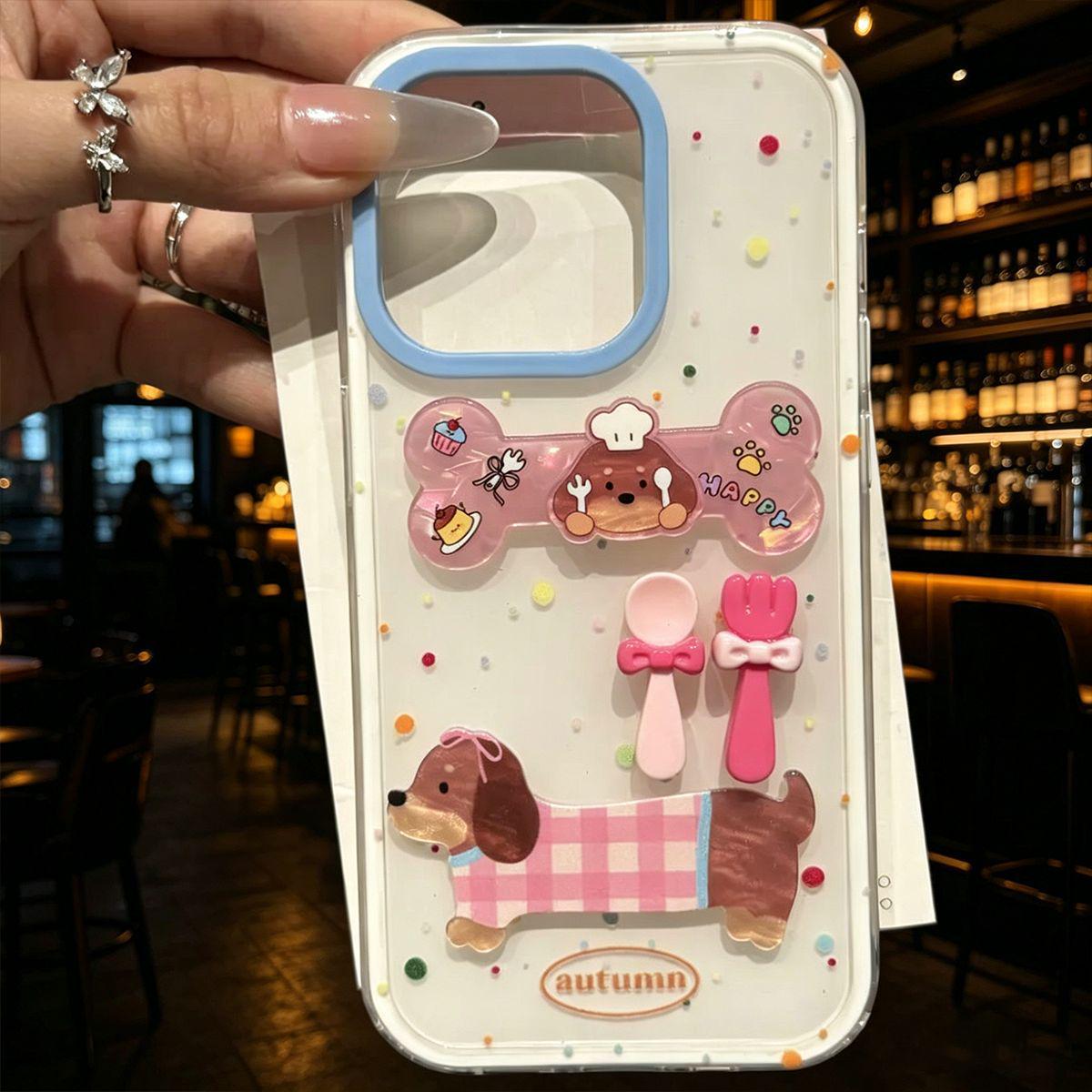 

Fun Polka Dot Dog iPhone 16 Pro Max Case - Cute Apple 13/15 Design 14 Pro Max
