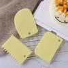 3Pcs Cream Scraper Suit Diy Kitchen Straight Arc Tooth Shape Cream Bread Cutter Plastic Cake Pasty Scraper Baking Fondant Tools