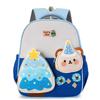 Nylon Kids School Bag With Christmas Tree And Little Bear Decoration Daily For