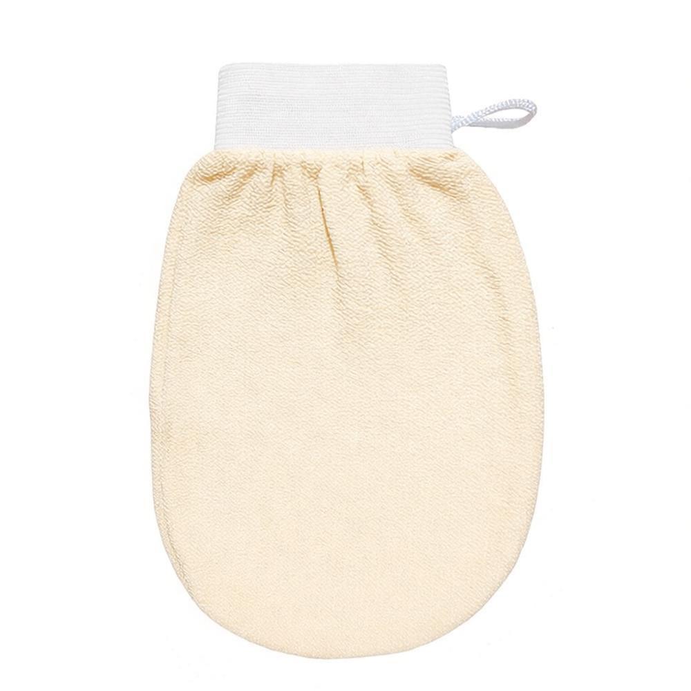 Vícebarevná žínka a rukavice na peeling: Oboustranná, jednovrstvá, masážní a záda drhnoucí houba.