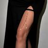 Ingemark Boho Sexy Elastic Band Rhinestone Leg Thigh Chain for Women Summer Bikini Simple Adjustable Body Jewelry Accessories