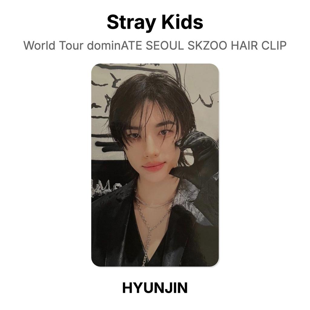 Stray Kids World Tour dominATE SEOUL SKZOO HAIR CLIP Official Photocard