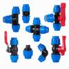 PVC PE Tube Tap Water Splitter 20/25/32/40/50mm Plastic Quick Valve Connector Garden Lawn Orchard Irrigation Water Pipe Fittings