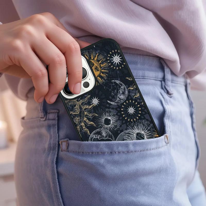 Love Sun Moon Phone Case For iPhone 17 Air 15 16e 14 13 Pro Max Coque 12 11 Pro Max PLUS cover