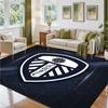 Leeds United Design Crystal Velvet Rug Soft Decorative Mat for Bedroom Entrance
