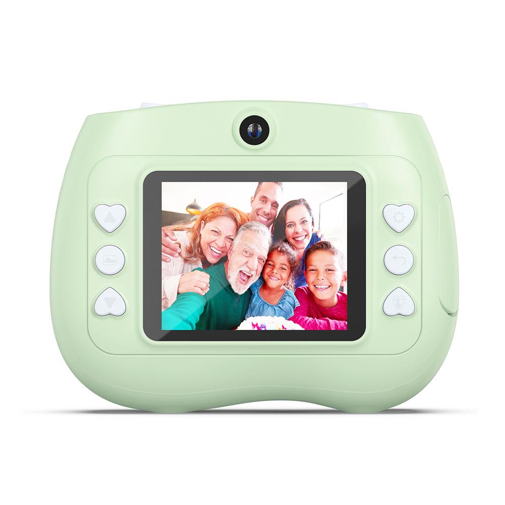 

Portable Purple Children s Instant Selfie Camera with Printing зелёный