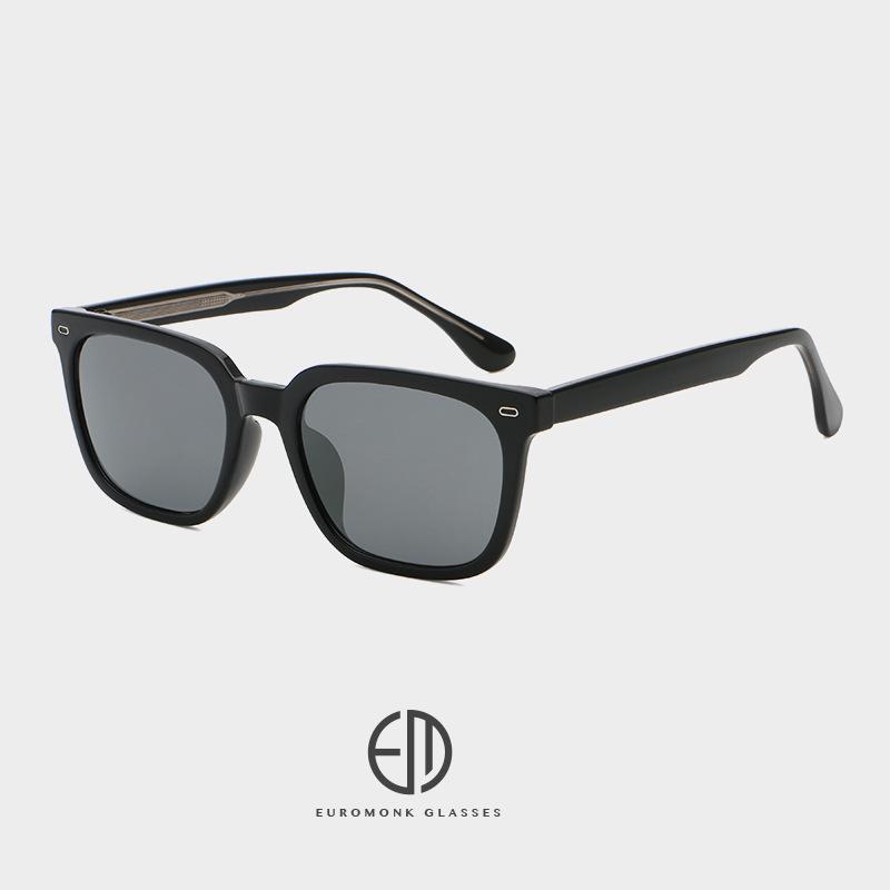 Elegant Men's Square Frame Sunglasses 6296 - Modern European American Design, Slimming Effect, UV Protection, Unisex Versatile.