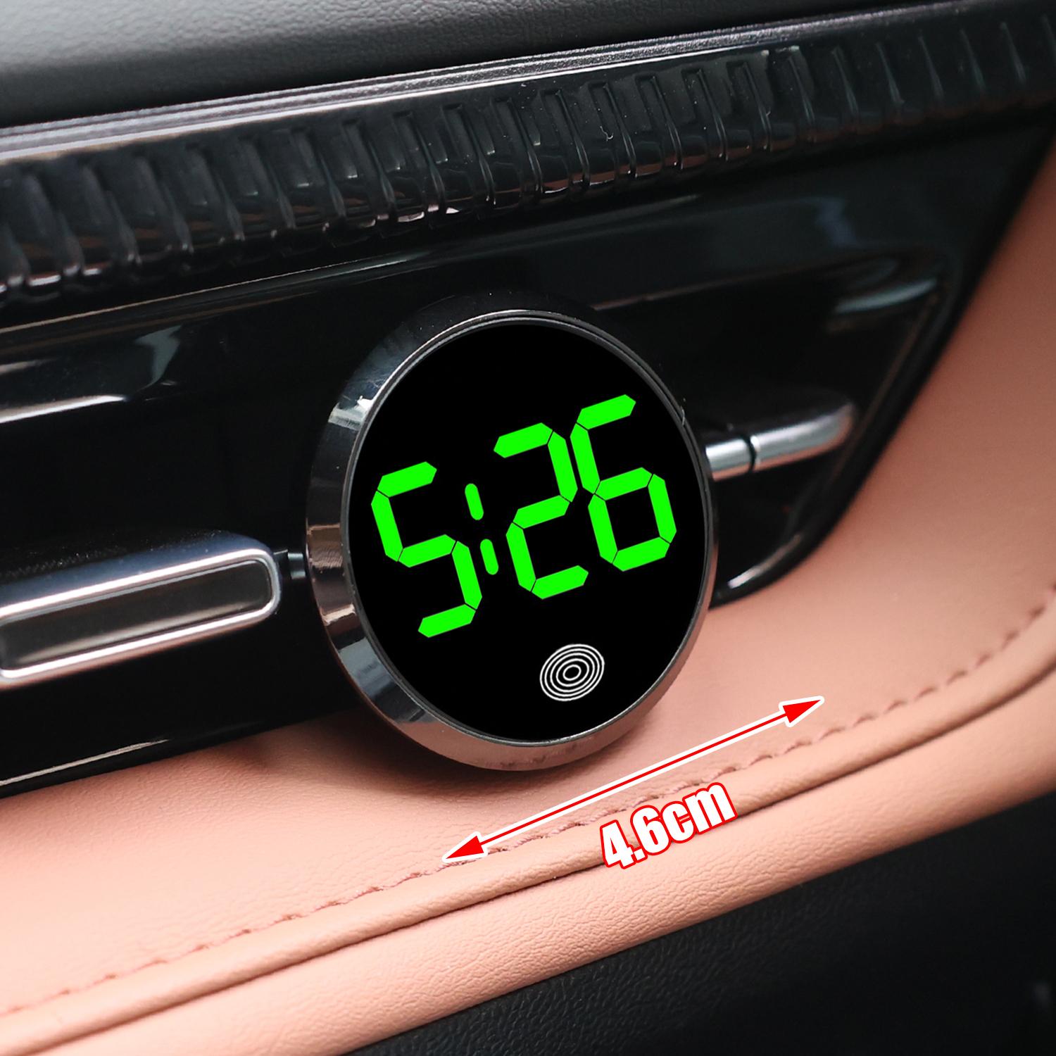 

46 мм Автомобільний Міні Світний Авто Годинник Автомобільний Внутрішній Наклейний Годинник Механічні Кварцові Годинники Авто Прикраса Цифровий Годинник