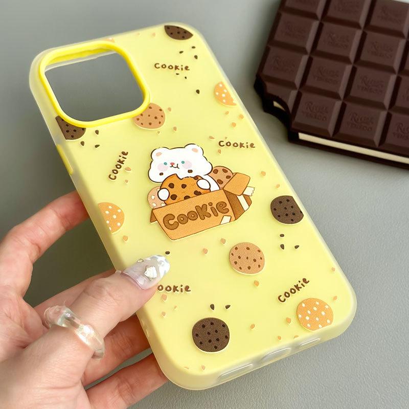 Skinny iPhone 16 Lanyard Case Compatible and fits 15 14 13 12/11promax /xsmax/xr Biscuit Bear