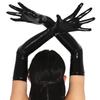Latex-Ammoniak-Handschuhe mit spiegelnder Oberfläche, Langarm, S04 Maid-Bühnenauftritt, Cosplay, Nachtclub, PU-Leder-Handschuhe