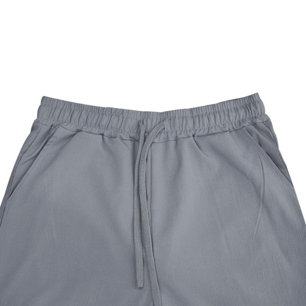 Summer Men's Hip-hop Linen Pants Lightweight Breathable Casual Jogging Pocket Loose Fit Street Wear Gym Travel Wear