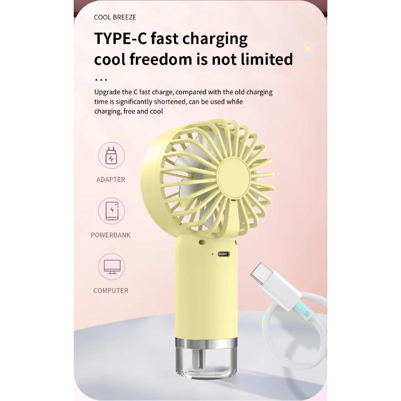 Handheld Mini Air Conditioner Spray Fanusb Rechargeable Portable Humidifier Mist Cooler Cooling Spray Humidifier Fan For Home
