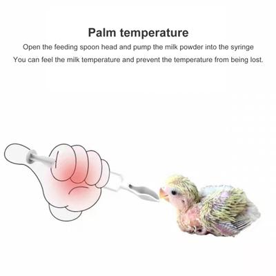 Yousheng 1 Set Bird Baby Feeder with Scale Removable Mini Spoon Plastic Gavage Tube Feeding Tool Food Grade Parrot Liquid Food Feeding Needle Bird