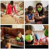 Masque Grenouille Drôle avec Langue Remuante Cartes à lécher Jouets Puzzle de Bureau Antistress pour Fête de Famille