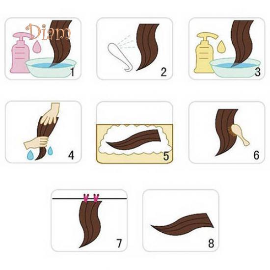 Tenfyer Pretty Girl's Clip On/in Neat Bangs Straight Fake Bob Style Fringe Hairpiece