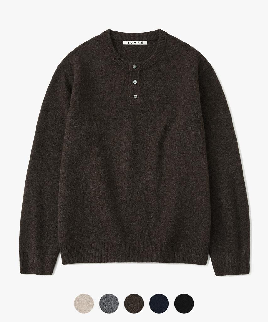 SUARE Daily Henley Neck Knit - 5 Colors