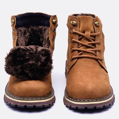 Botas masculinas de couro legítimo feitas à mão em couro de grão integral quente