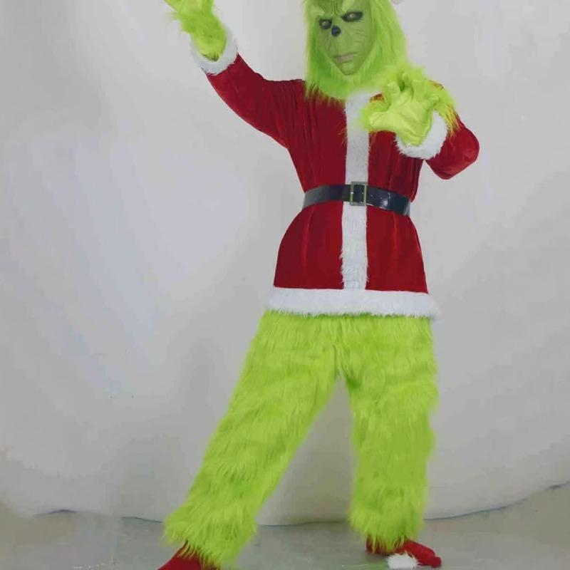Christmas Green Grinch Costume Santa Suit Party Costume