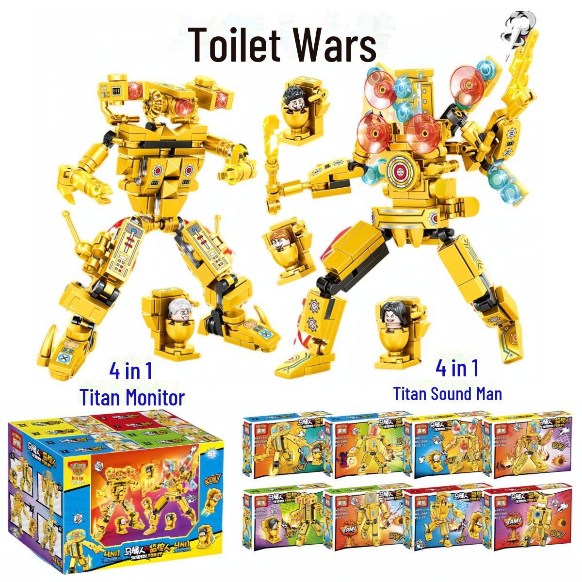 

Игрушечный робот-пожарный 8 в 1, совместимый с Lego: Сборка мелких частиц для детей, образовательная и трансформируемая 14.5*4*9.5cm