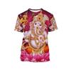 Hindu Wisdom God Ganesha 3D Printed Men T Shirts  Oversized Vintage Tops 90s Aesthetic Streetwear Tees