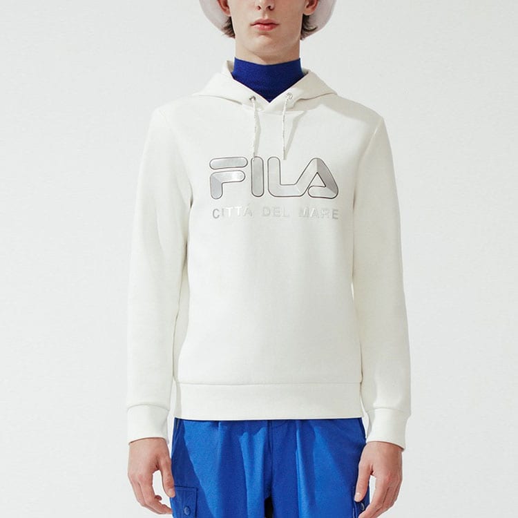 FILA Sweatshirts Men's Cloud White Hooded Moderate Regular F11M018219FWT