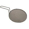 ZISIZ Stainless Steel Round BBQ Grill Net with Handle