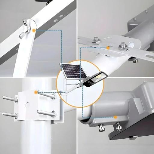 Mocna Lampa Solarna Led 1800W Latarnia Uliczna Czujnik Zmierzchu + Pilot