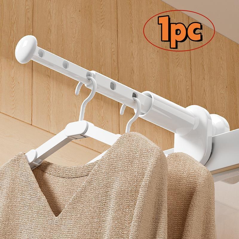 

1/2pcs Portable Without Drilling Retractable Clothes Drying Rack Space Saving Hanger for Travel and Home Use Elegant Designs
