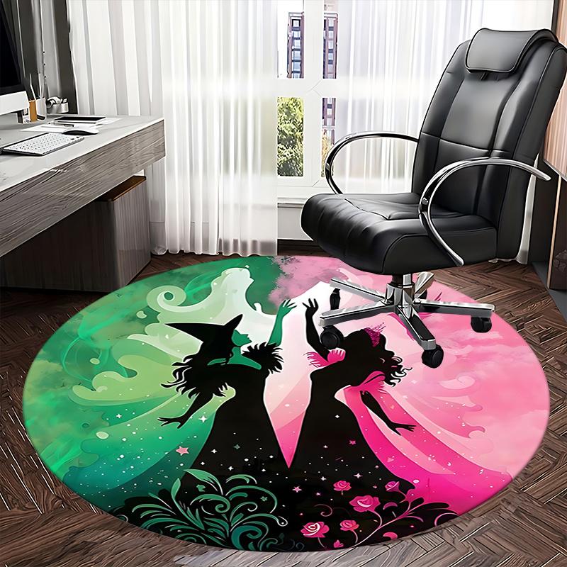 Witch Chair Mat Round Rug Office Carpet, Non Slip, Suitable for Living Rooms, Bedrooms,Decor1205921a