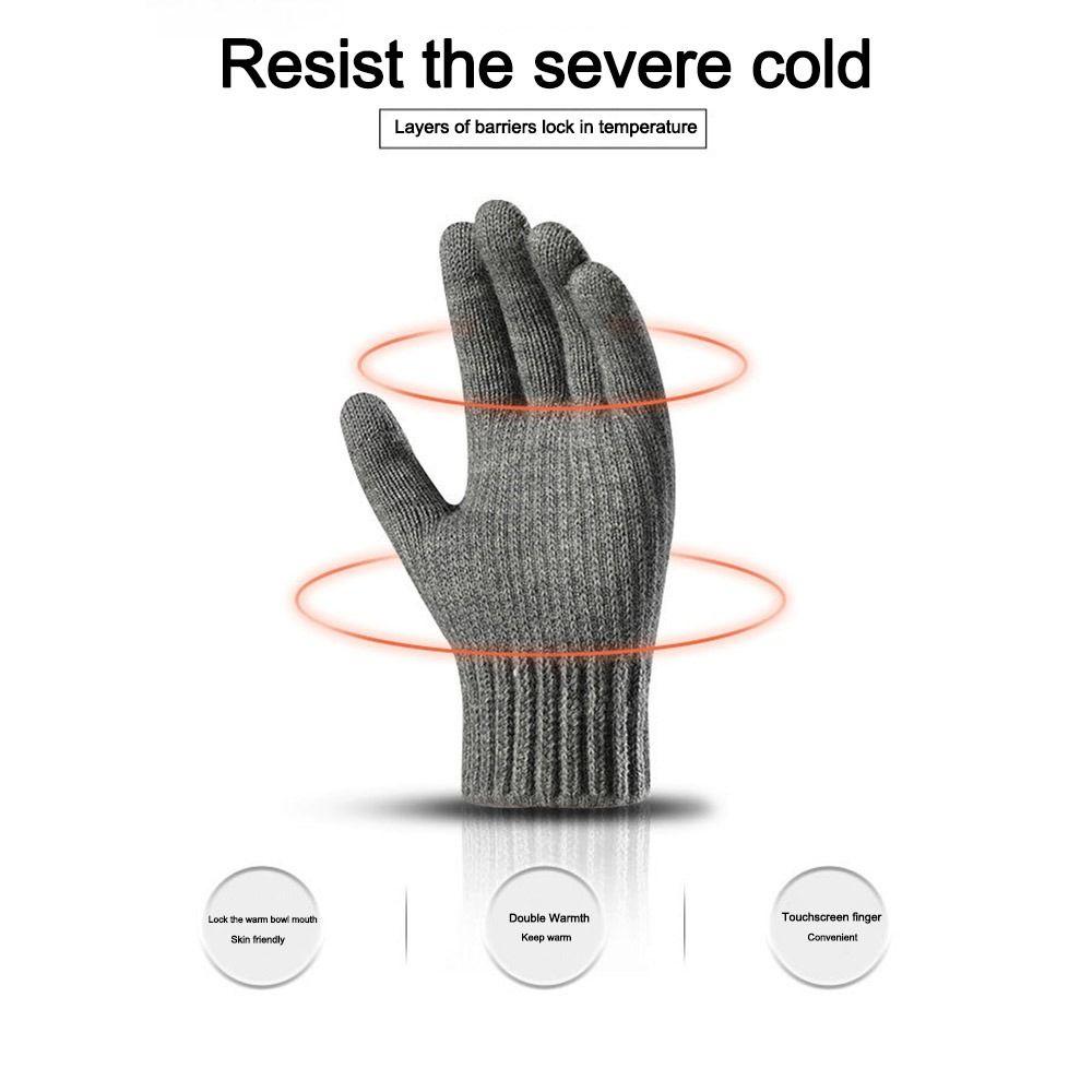 Thicken Men Gloves Solid Color Cycling Mitten New Touch Screen Gloves