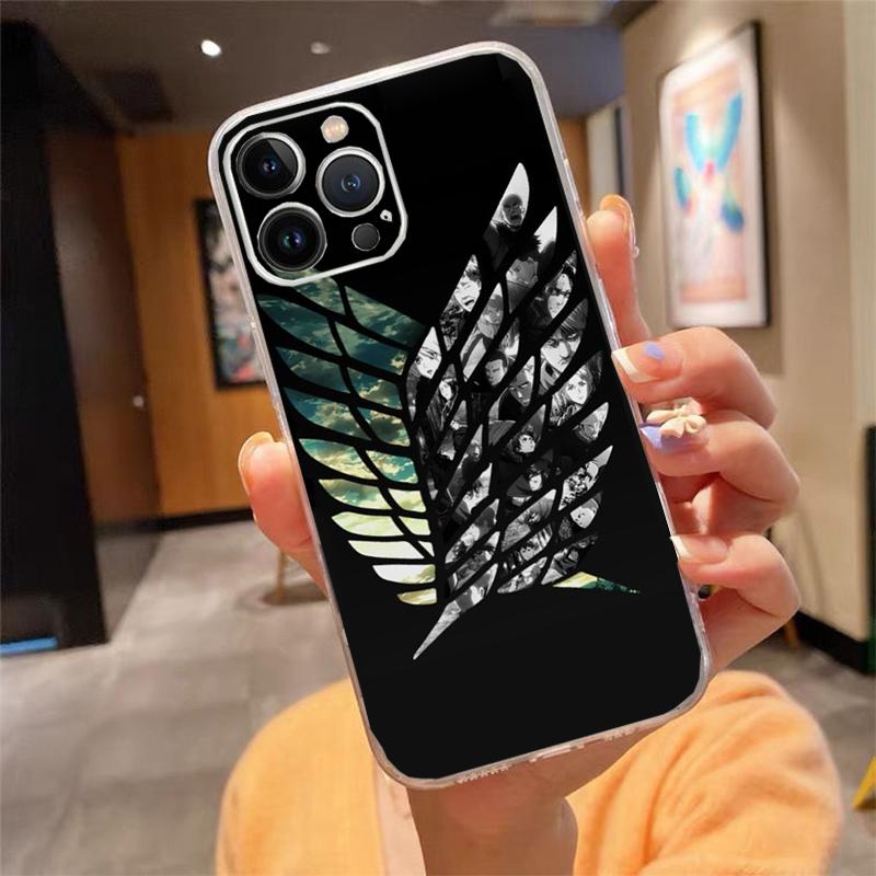 Phone Case For iphone 17ProMax Air 16 15 14 13 Pro Max 15 16 Pro 15Plus Anime Japanese attack on Titan