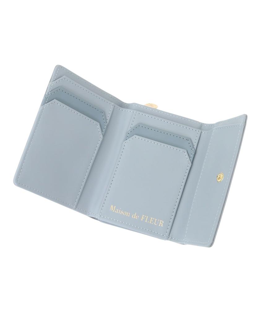 De Apparel Crocodile Embossed Wallet for Light Beige [Maison Fleur] Women,