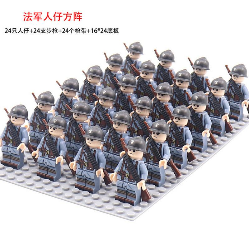 Military German, Soviet And American Legion New Doll Phalanx Set Rifle Assembly Building Block