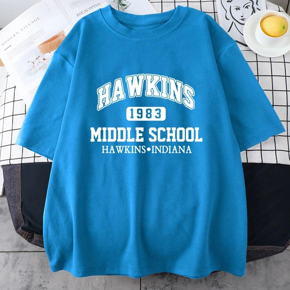 Hot Sale Brand 1983 Print Cotton Short Sleeve For Unisex Vintage Street Hip Hop Tops Oversize Breathable T-Shirts Mans Tee Clothing