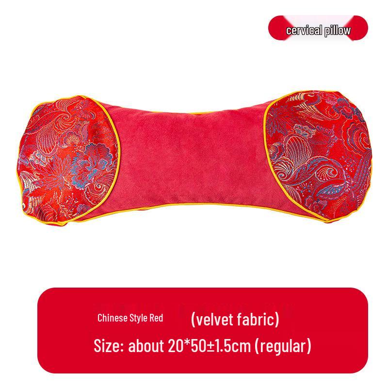 Mugwort Electric Heating Neck Pillow - Removable Cervical Support In Coarse Cloth