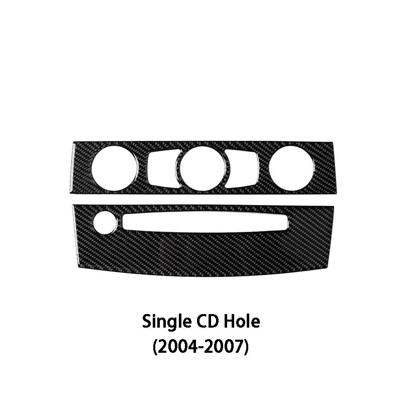 Fibră de carbon pentru interiorul mașinii pentru climatizare centrală CD panou capac ornamente autocolante pentru BMW Seria 5 E60 2004-2010 